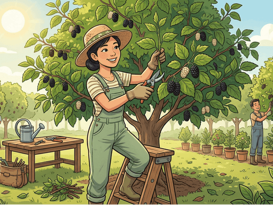 Pruning Mulberry Trees for a Second Crop of Fruit - Dingdong's Garden