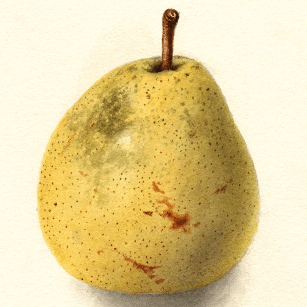 White Doyenne Pear 4x6 Decorative Card - Dingdong's Garden